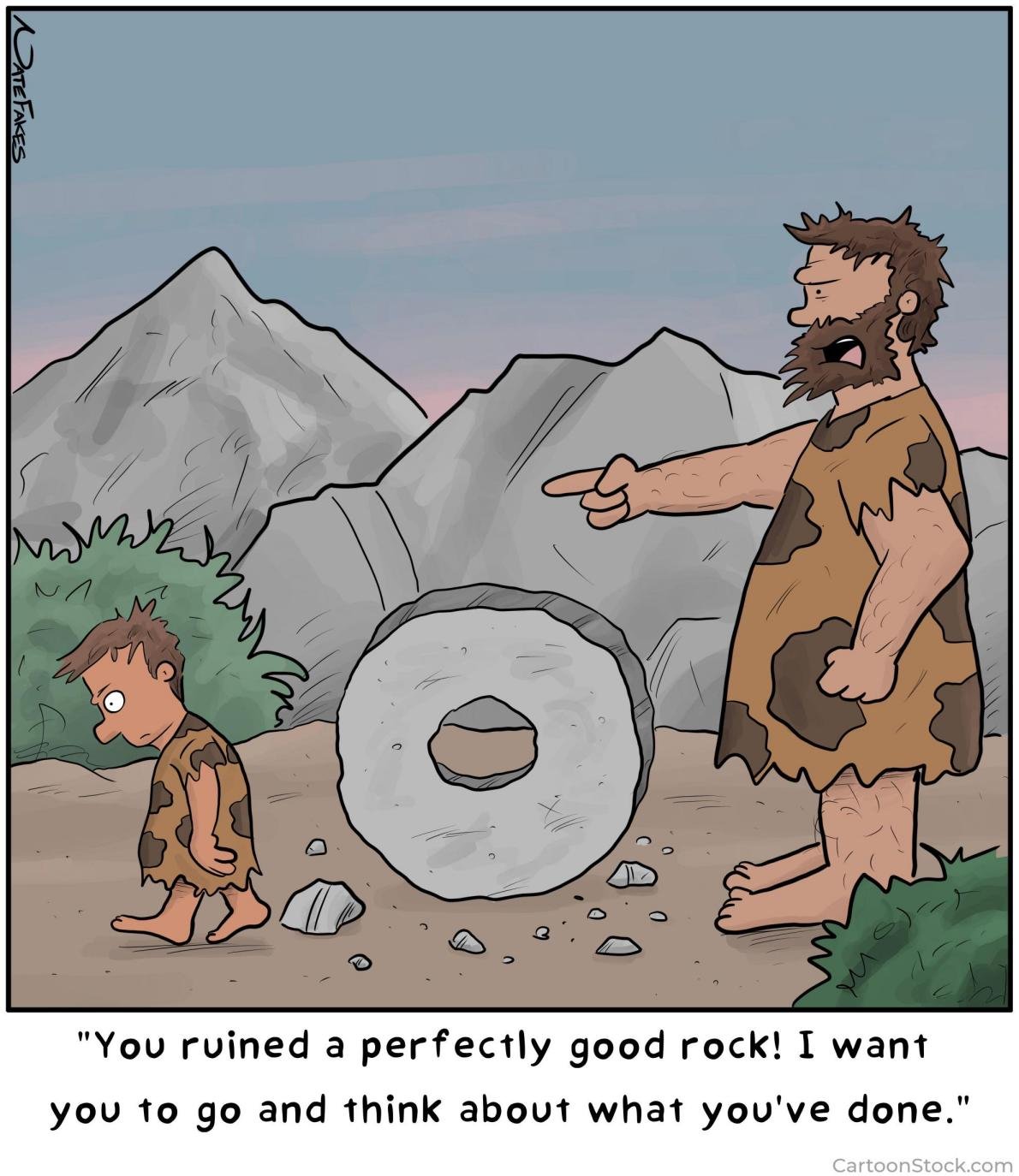 Cartoon about failure and blame in a workplace team